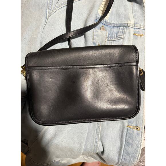 Vintage COACH Black CROSS BODY PENNY SHOULDER BAG HANDBAG PURSE - Picture 8 of 8